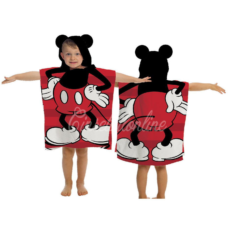 Mickey Mouse kids hooded warm poncho