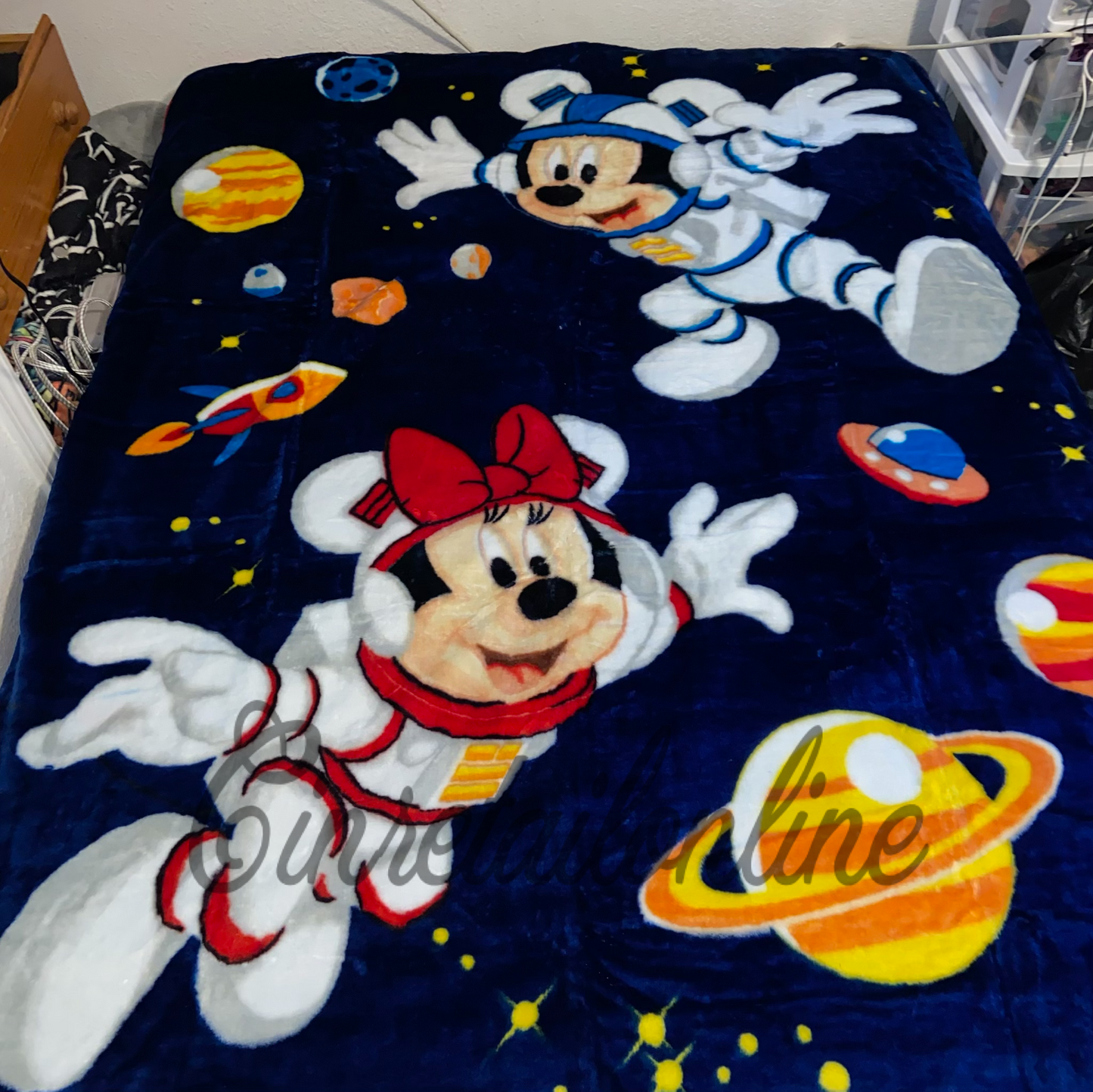 Mickey Mouse and Minnie Mouse blankets