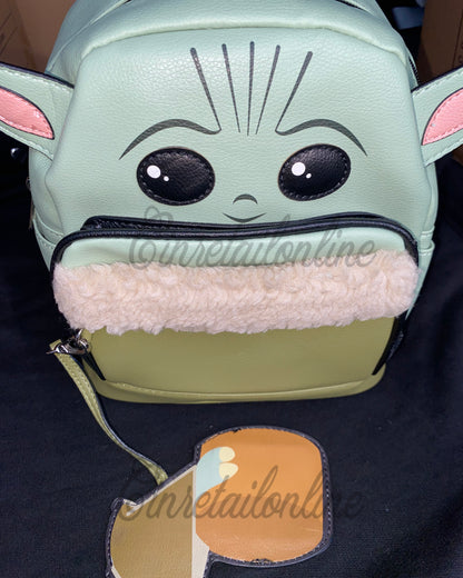 Baby Yoda backpack and wristlet